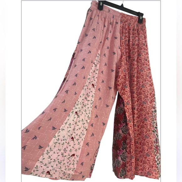 Sacred Thread Boho Patchwork Wide Leg Pants NWT - Picture 3 of 5